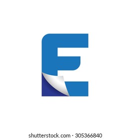 letter fold icon logo e
