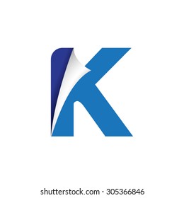 letter fold icon logo k