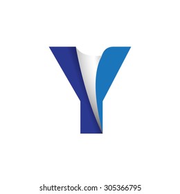 letter fold icon logo y