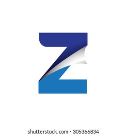 letter fold icon logo z