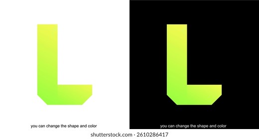 Letter Fold L logo or symbol template design