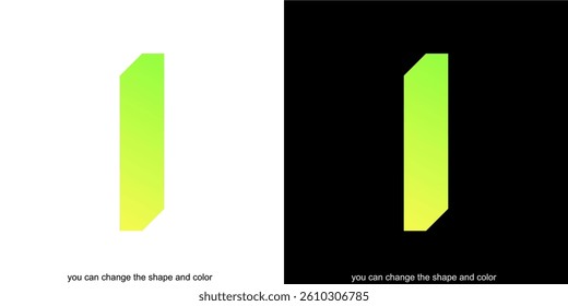 Letter Fold I logo or symbol template design