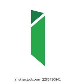 Letter I folded logo template
