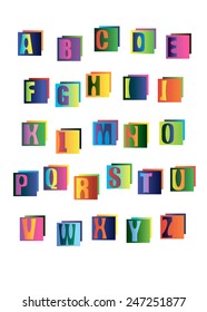 letter font alphabet vector text abc design