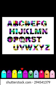 letter font alphabet vector text design triangle