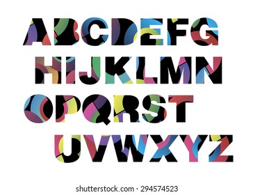 letter font alphabet vector text design triangle