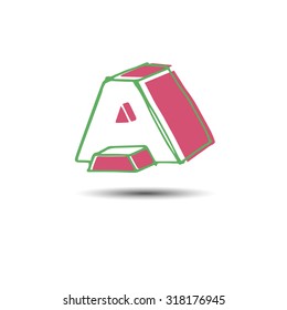 letter font alphabet vector text design triangle