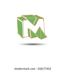 letter font alphabet vector text design triangle