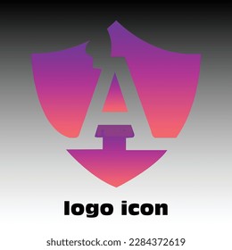 A Letter Font Badge Design Ilustration Vector Symbol Business Concept