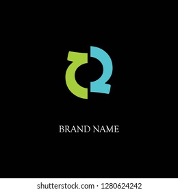 letter font C, O, 2 vector logo