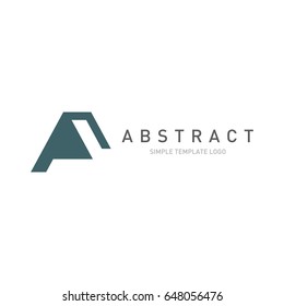 letter a font logo design isolated on white background for business visual identity