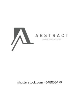 letter a font logo design isolated on white background for business visual identity