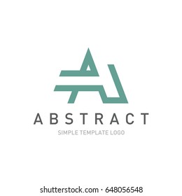 letter a font logo design isolated on white background for business visual identity
