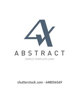 letter a font logo design isolated on white background for business visual identity