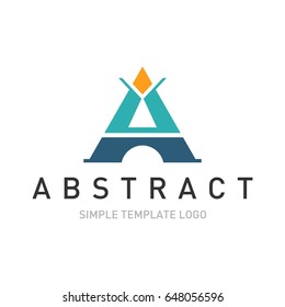 letter a font logo design isolated on white background for business visual identity