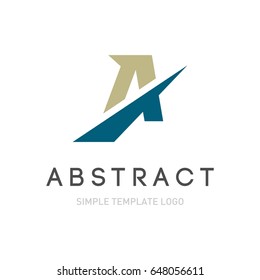 letter a font logo design isolated on white background for business visual identity