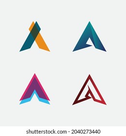 Una letra y un logotipo de tipo de letra Un diseño de ilustración de icono vectorial de plantilla
