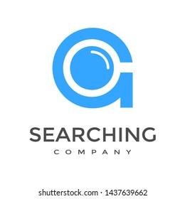 A Letter Or Font With Magnifying Glass Vector Logo Template. This Alphabet Can Be Used For Searching, Discovery Business.