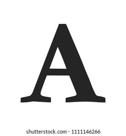 A letter or font symbol vector icon