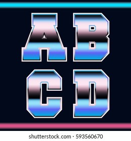 letter font template 80 s retro style stock vector royalty free old letter template
