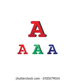 A Letter and font Template vector icon illustration design logo