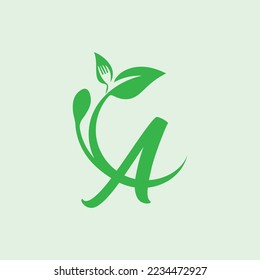 Diseño de logotipo de carta A para alimentos - Letra inicial A Diseño 
