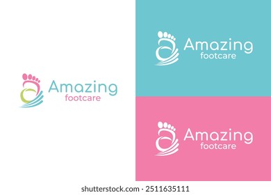 LETTER A FOOT THERAPY LOGO, FOOTCARE LOGO, PEDICURE LOGO, FOOTPRINT SIGN,FEET, A LOGO