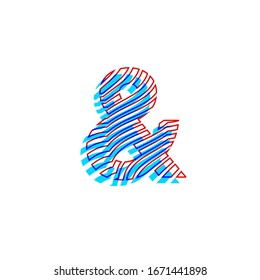 letter & footprint textured curved lines effect