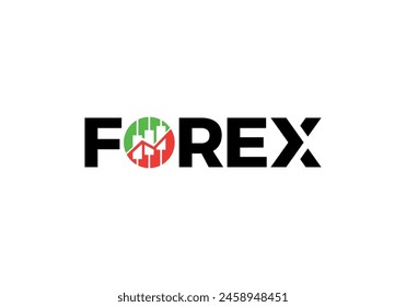 letter forex monogram logo. trading chart concept vector design