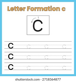 Hoja de Trabajo C de Formación de Letras – Práctica de Rastreo de Líneas Externas