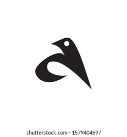 a letter forming bird idea concept logo design. vector icon illustration inspiration. unique and iconic logos style