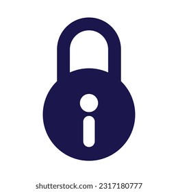 Letter i forming lock shape