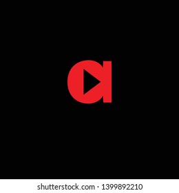 A letter forward play icon logo vector