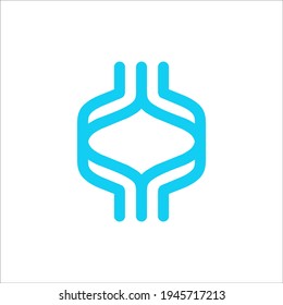 letter four F logo design vector sign