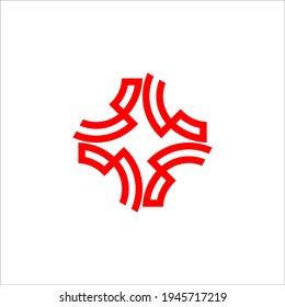 letter four F logo design vector sign