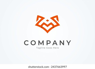 Letra Un logotipo de Fox. letra Un diseño de logotipo de cabeza de zorro formando. elemento de plantilla de logotipo de diseño plano. ilustración vectorial