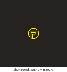 Letra FP Resumen diseño de icono de logotipo en ilustración vectorial