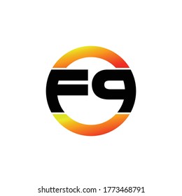 Letra vehículo de diseño de icono de círculo FP. ilustración vectorial de logotipo monográfico