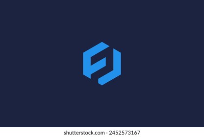 letter fp with hexagon logo icon design vector design template inspiration
