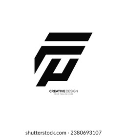 Carta Fp inicial empresa empresarial moderna abstracta logotipo de monograma creativo