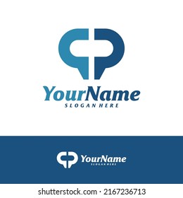 Letter FP logo design vector template, Initial FP logo concepts illustration.