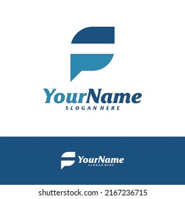 Letter FP logo design vector template, Initial FP logo concepts illustration.