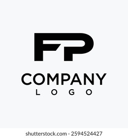 letter FP logo design vector for business