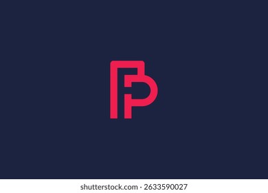 Letra FP Logotipo Icono Concepto Vector Logotipo Diseño Plantilla Elementos