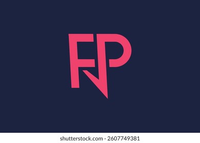 letter fp logo icon vector design template concept