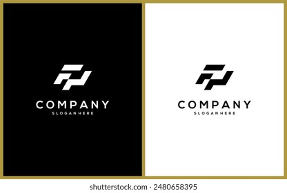 Idea del Vector del logotipo de la letra FP. Marca, empresa, negocio. Diseño creativo basado en la Plantilla de iconos.