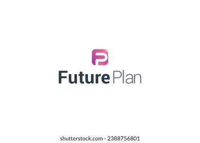 Letter FP modern technological logo