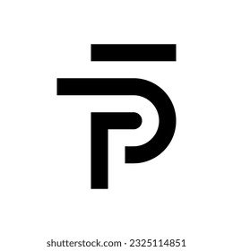 Letter FP or PF creative monogram logo
