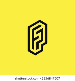 Letter FP or PF logo