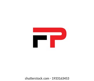 letter fp and pf logo design vector template